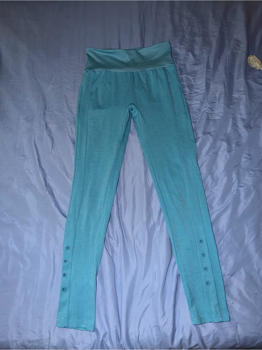 Gymshark Kids Teal Button-Accent Leggings